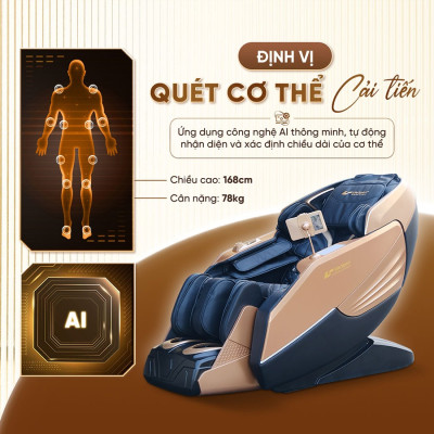 Ghế Massage Toàn Thân Lifesport LS-660E, Ghế Massage Với Hệ Thống Con Lăn Hiện Đại, Điều Khiển Bằng Giọng Nói