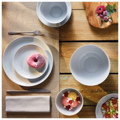 Bộ bát đĩa (tô, chén, dĩa) thủy tinh Luminarc Diwali Granit 12CT DW 12C, dùng lò vi sóng, máy rửa bát | Hàng chính hãng