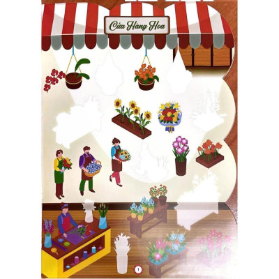 Sách - Bóc Dán Decal Thông Minh Sticker Đồ Hàng Bé Đi Hội Chợ Hàng Tiêu Dùng - Hồng Ân