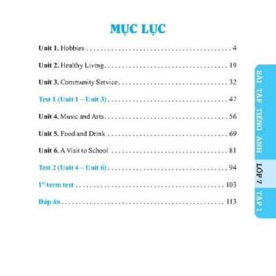 Global Success - Bài Tập Tiếng Anh Lớp 7 - Tập 1 (Có Đáp Án) (Tái Bản 2024)