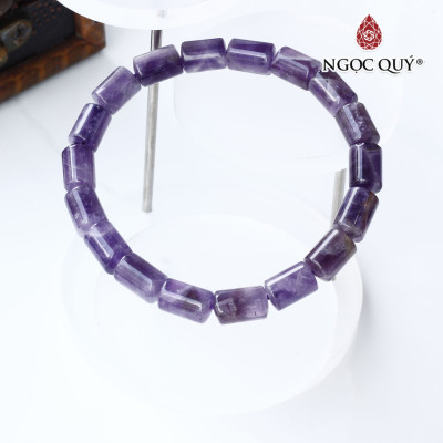 Vòng tay thạch anh tím đốt trụ - Ngọc Quý Gemstones