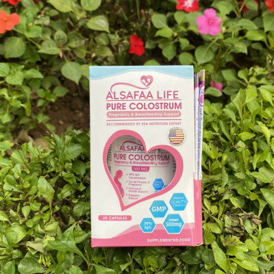 Combo 02 Hộp Sữa non nguyên chất al SAFAA life - USA |  Pure Colostrum Pregnancy & Breastfeeding Support 500MG