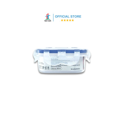 [TẶNG KHAY RÁO NƯỚC] Hộp Đựng Thực Phẩm VIETSON 450ml Nắp Khóa 4 Cạnh Kín Hơi