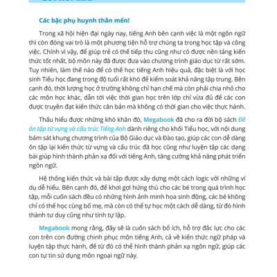 Đề Ôn Tập Từ Vựng Và Cấu Trúc Tiếng Anh Lớp 3_MEGABOOK