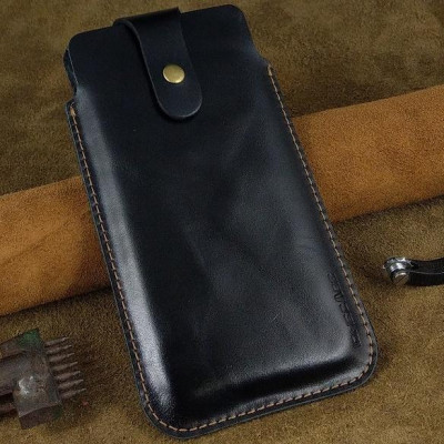 Bao Da Rút Nút Cài cho Iphone 12 pro max, 13 pro max, 14 pro max.... Da Bò Sáp