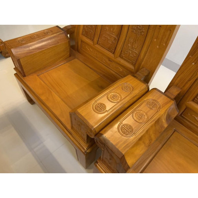 Bộ bàn ghế âu á hộp như ý voi gỗ gõ đỏ,kate