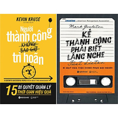 Combo Sách - Kẻ Thành Công Phải Biết Lắng Nghe + Người Thành Công Không Bao Giờ Trì Hoãn