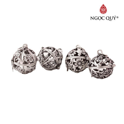 Charm bạc treo họa tiết đựng hạt - Ngọc Quý Gemstones