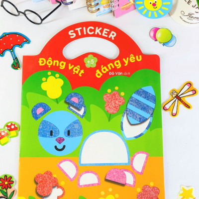 Sách - Conbo 4 cuốn Sticker Động Vật Đáng Yêu - Dành cho bé 2-5 tuổi - ndbooks