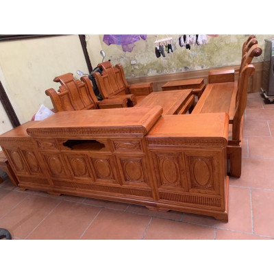 Bàn ghế Âu Á Hộp Cuốn Thư gỗ hương đá