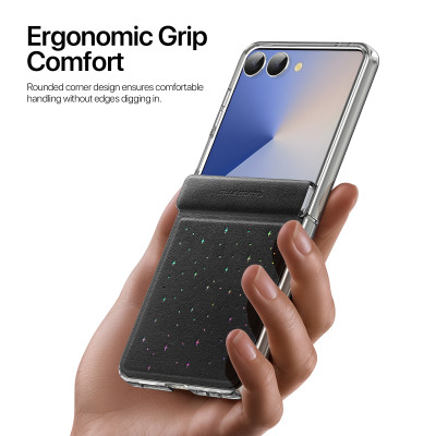 Bao da dành cho Samsung Galaxy Z Flip 7 Dux Ducis STEX Series PU Leather Foldable_ Hàng chính hãng