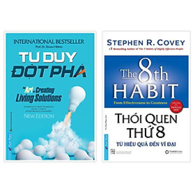 Sách - Combo Bìa mềm Tư duy đột phá + Thói quen thứ 8 - FirstNews