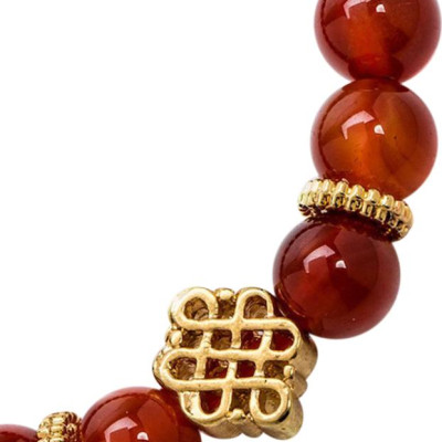 Vòng Tay Đá Mã Não Đỏ Mix Charm Bạc 925 8mm Ngọc Quý Gemstones VT165