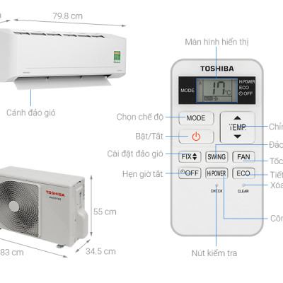 Máy lạnh Toshiba Inverter 2 HP RAS-H18S5KCV2G-V - HÀNG CHÍNH HÃNG - CHỈ GIAO HCM