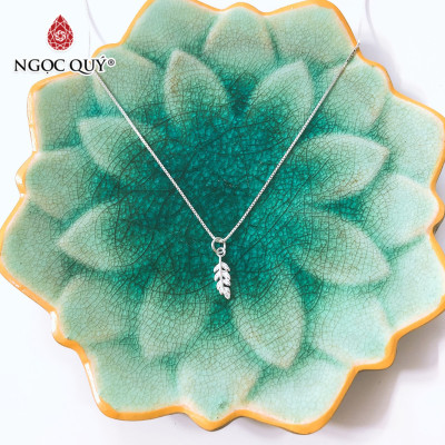 Dây chuyền bạc mặt chiếc lá - Ngọc Quý Gemstones