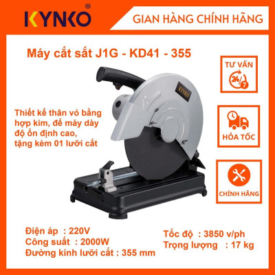 Máy cắt sắt chính hãng Kynko J1G- KD41 -355 # 6411 siêu khỏe