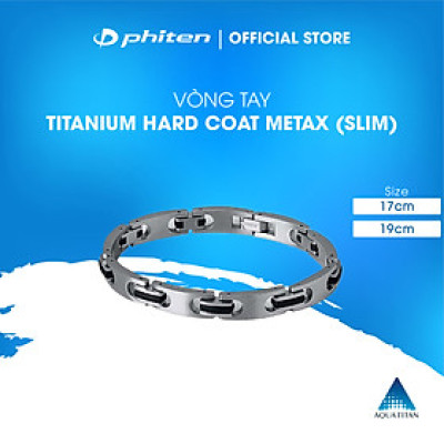 Vòng tay Phiten titanium hard coat metax (slim) JX923004/JX923005