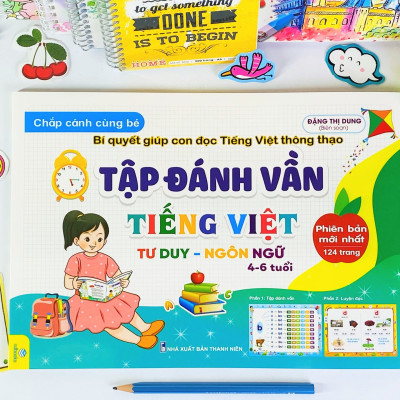 Sách - Combo 2 cuốn Chắp Cánh Cùng Bé: Tập viết, Tập đánh vần 4-6 tuổi (Phiên bản mới nhất) - ndbooks