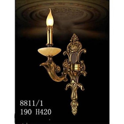 100% đồng nguyên chất Đèn tường nến đồng thời thượng từ 1,2,3 bóng,đèn tường tân cổ điển, đèn trang trí, tặng bóng led D