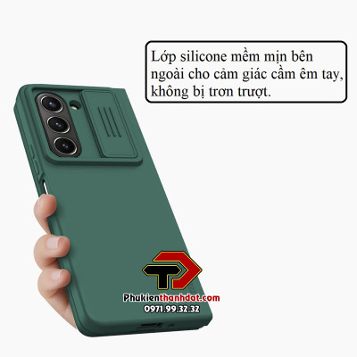 Ốp lưng dành cho SamSung Galaxy Z Fold5 chính hãng Nillkin CamShield Silky - Hàng chính hãng