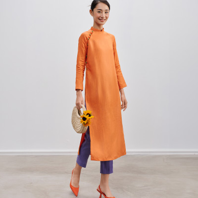 Áo Dài Raglan Linen Mơ Nghiền ADA001 thời trang thiết kế Hity