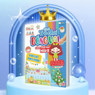 Sách - Trò Chơi Đóng Vai Công Chúa Nhỏ Mika - Combo 6 Cuốn - Bóc Dán 480+ Sticker Đa Dạng Cho Bé Gái - Megabook