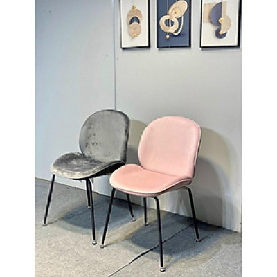 Bộ bàn ăn mặt đá cẩm thạch chân chéo chữ X kết hợp ghế Gubi chân sơn đen