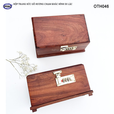 Hộp Để Trang Sức Bằng Gỗ Hương Dáng Trơn Có Mã Khóa Số An Toàn Bảo Mật - OTH046