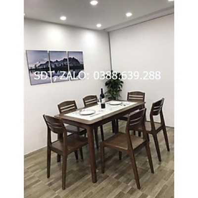 Hàng HOT GIÁ SỈ bàn ghế ăn chân chéo mặt đá lọt vega2