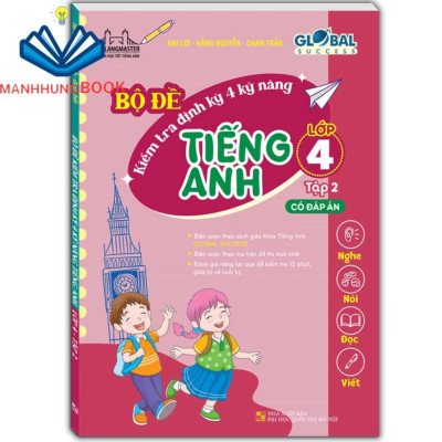 Sách - Combo 2C GLOBAL SUCCESS - BỘ ĐỀ KIỂM TRA ĐỊNH KỲ 4 KỸ NĂNG TIẾNG ANH LỚP 4