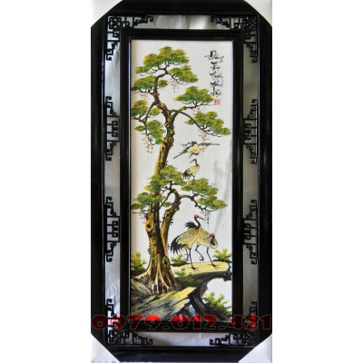 Tranh tứ quý Bát Tràng kích thước 50x100cm