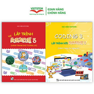 Combo 2 sách hướng dẫn học lập trình Scratch cho học sinh lớp 3