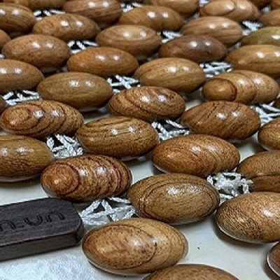 Chiếu Hạt Gỗ Hương Mộc Hạt 1.8cm - Chiếu gỗ Mian ( video , hình thật )