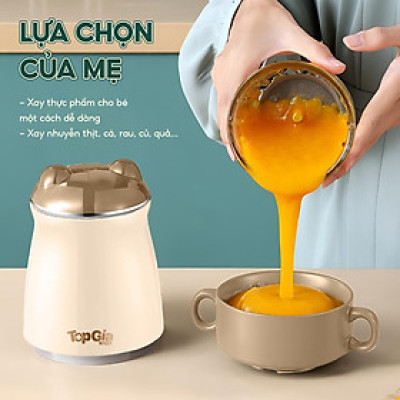 Hàng chính hãng Máy xay đa năng mini M7-02 cầm tay TopGiaKids, xay đồ ăn dăm cho bé, dung tích 300ml