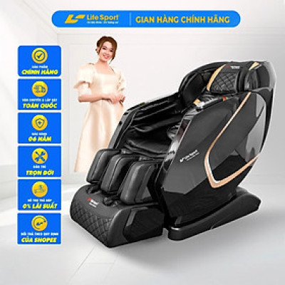 Ghế Massage Toàn Thân Lifesport LS-599, Con Lăn 5D Kết Hợp Massage Với Nhiệt Hồng Ngoại, Trị Liệu Chuyên Sâu