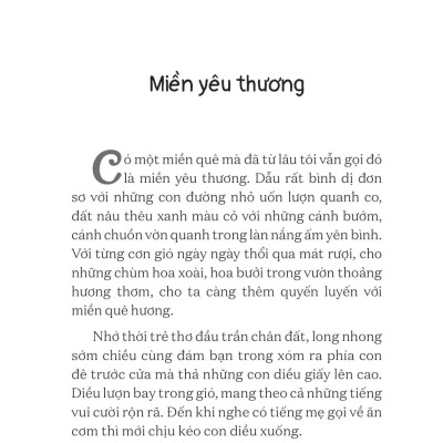 Sách - Viết Cho Những Điều Bé Nhỏ - Miền Yêu Thương