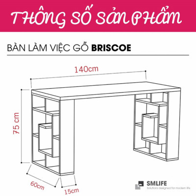 Bàn Học Cho Bé Nhỏ Gọn Hiện Đại SMLIFE Briscoes