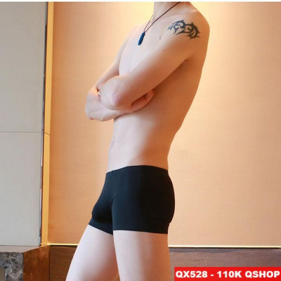 QUẦN BOXER THUN LẠNH KHÔNG ĐƯỜNG VIỀN ỐNG QX528