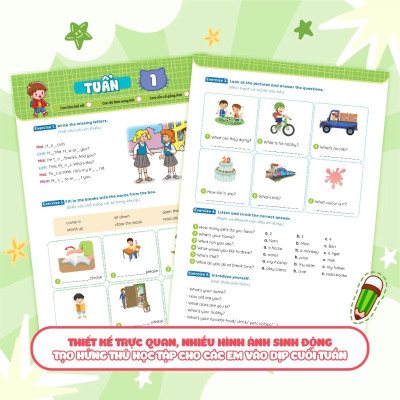 Phiếu Bài Tập Cuối Tuần Tiếng Anh 4 - Global Success (35 Tuần Học)  - MEGA