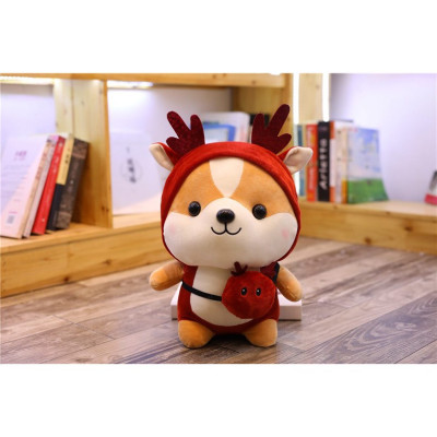 Gấu bông chó Shiba cosplay 25cm cao cấp - Đồ chơi thú nhồi bông chó Shiba cosplay bông gòn mềm mịn, bền đẹp, dễ sử dụng và an toàn cho trẻ nhỏ Quà Tặng Thú Bông 