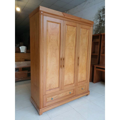 Tủ quần áo gỗ gõ 3 cánh