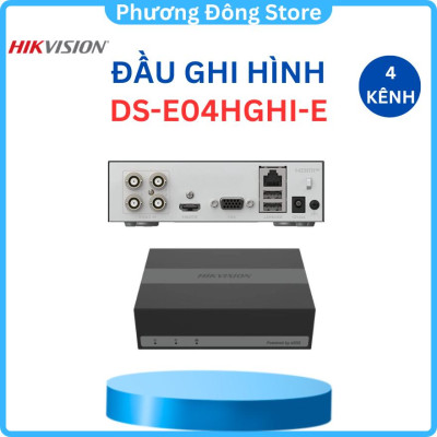 Đầu ghi hình HIKVISION Hybrid TVI-IP 8 kênh DS-E08HGHI-D phân tích người và xe chống báo động giả. ,.-Hàng chính hãng