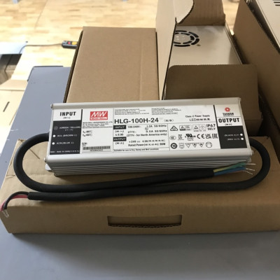 Nguồn LED Driver HLG-100H-24 Meanwell (96W 24V 24V), Hàng chính hãng