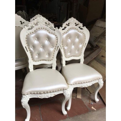 Bàn ăn Tân Cổ Điển khung nhựa NK