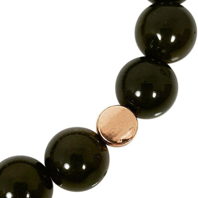 Vòng Tay Đá Black Golden 8 Ly Mệnh Thủy Laliz TR.12