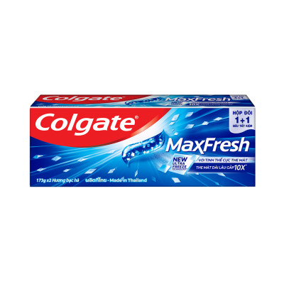 Bộ đôi kem đánh răng Maxfresh Bạc hà 173g