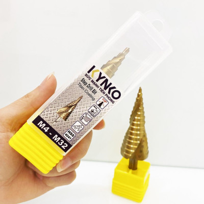 Mũi khoan tháp HSS-4241 đường kính khoan 4-32mm phủ titan siêu cứng KYNKO