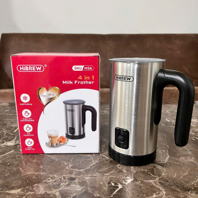 Máy tạo bọt sữa Nóng và Lạnh 4 trong 1 Thương hiệu Mỹ cao cấp HiBREW - M3A - HÀNG NHẬP KHẨU