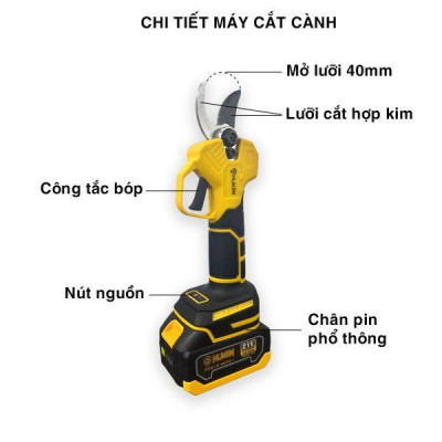 MÁY CẮT CÀNH NHỎ HK-PRBL2025S HUKAN  ( 2PIN + 1 SẠC ) - HÀNG CHÍNH HÃNG