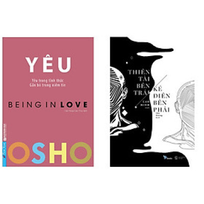 Combo 2 cuốn sách hay: Osho Yêu + Thiên Tài Bên Trái, Kẻ Điên Bên Phải ( Tặng kèm bookmark Thiết Kế)